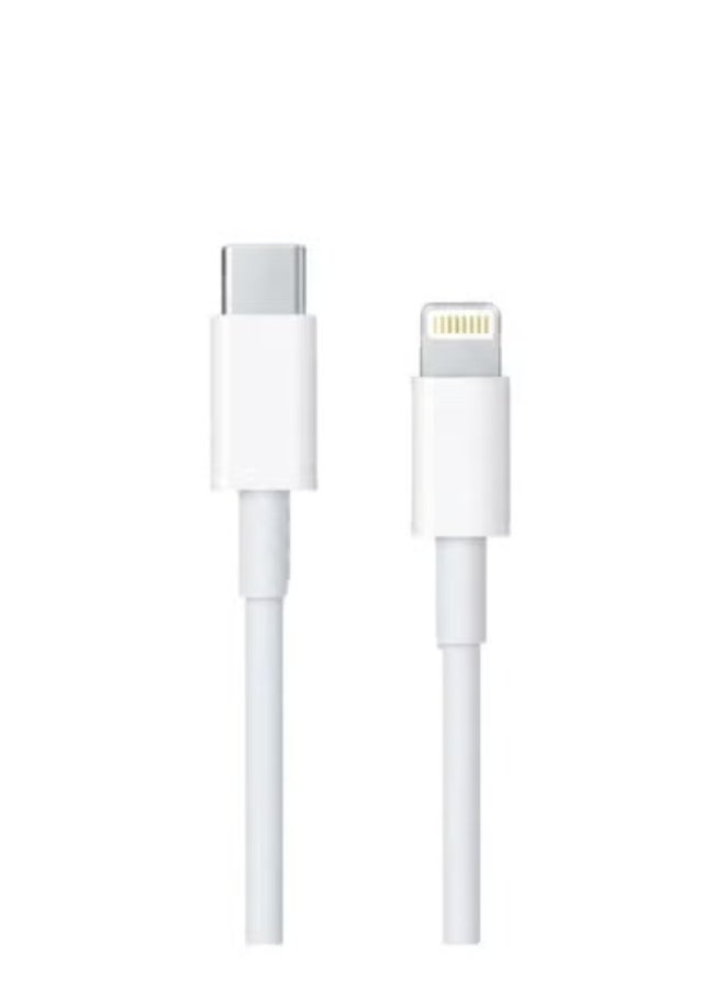 USB-C to lightning charging cable, white